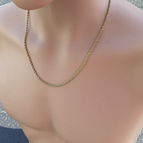 14k 3mm Gold plated Rope Chain Sample FREE Chain Please Leave Review 💯 Limited Time offered