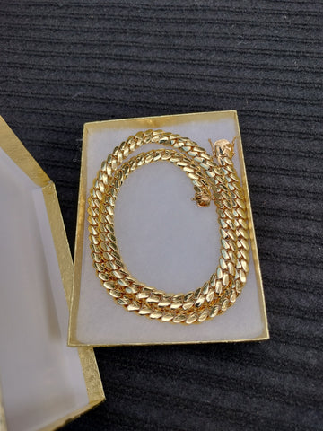 14k Gold Plated Miami Cuban Link 10mm 24inch Chain