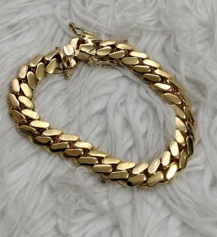 Gold Plated Miami Cuban link 12mm Bracelet