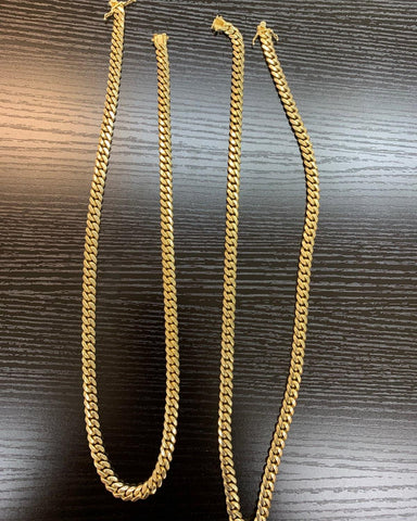 10k 8.5mm Gold Over 925 Silver Cuban link Chain...🔥🔥🔥