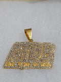 14k gold plated Ain't tryna die Broke pendant
