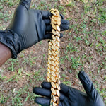 New....14k gold-plated Miami Cuban Link 24mm Big Chain
