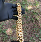 New....14k gold-plated Miami Cuban Link 24mm Big Chain