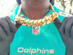 New....14k gold-plated Miami Cuban Link 24mm Big Chain