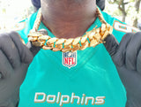 New....14k gold-plated Miami Cuban Link 24mm Big Chain