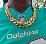 New....14k gold-plated Miami Cuban Link 24mm Big Chain