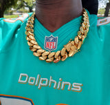 New....14k gold-plated Miami Cuban Link 24mm Big Chain
