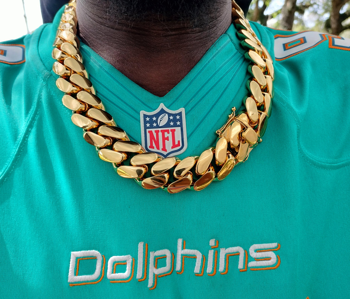 New....14k gold-plated Miami Cuban Link 24mm Big Chain – We-Got-Dealzz