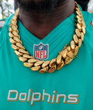 New....14k gold-plated Miami Cuban Link 24mm Big Chain