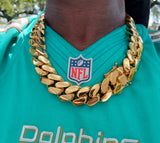 New....14k gold-plated Miami Cuban Link 24mm Big Chain