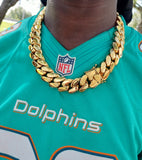New....14k gold-plated Miami Cuban Link 24mm Big Chain