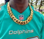 New....14k gold-plated Miami Cuban Link 24mm Big Chain