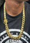 14k gold-plated Miami Cuban link 18mm Chain