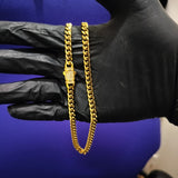 14k 6mm Gold Plated Cuban Link Chain