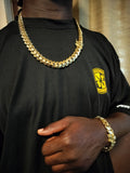 14k Gold Plated 15mm Miami Cuban Link Chain and Bracelet