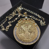 14k Gold Filled 4mm Cuban Link Chain and Pendant