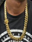 14k gold-plated Miami Cuban link 18mm Chain