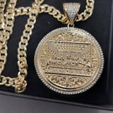 14k Gold Filled 5mm Diamond cut Cuban Link Chain and Pendant