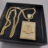 14k Gold Filled 4mm Cuban Link Chain and Pendant