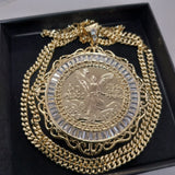14k Gold Filled 4mm Cuban Link Chain and Pendant