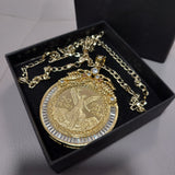 14k Gold Filled 4mm Cuban Link Chain and Pendant