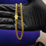 14k 6mm Gold Plated Cuban Link Chain