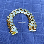 14k Gold Plated Miami Cuban link 22mm Big Bracelet