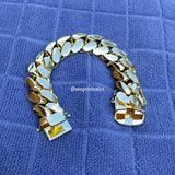 14k Gold Plated Miami Cuban link 22mm Big Bracelet