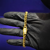 14k 6mm Cuban link CZ diamond bracelet