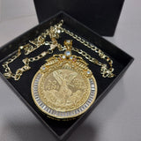 14k Gold Filled 4mm Cuban Link Chain and Pendant