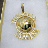 14K gold plated World is Mine pendant