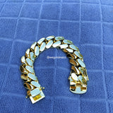 14k Gold Plated Miami Cuban link 22mm Big Bracelet