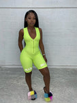 Womens Sleeveless Fu*k OFF Romper Bodysuits Outfit