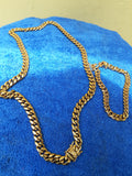 14k or 18k 8mm Gold Plated Cuban Link Chain and Bracelet Set