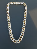 Small Drip 💦💦💎💎 14k Gold plated 14mm Iced out Cuban link chain
