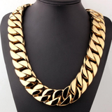 J HOVA BIG 24mm or 31mm Heavy CUBAN LINK Chain Or Bracelet Gold plated Curb Cuban Chain 316L Stainless Steel