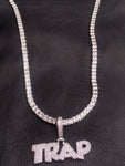 14k Ice out Gold filled 20inch Tennis and Charm