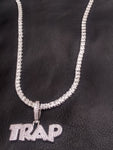 14k Ice out Gold filled 20inch Tennis and Charm