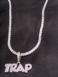 14k Ice out Gold filled 20inch Tennis and Charm