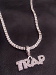 14k Ice out Gold filled 20inch Tennis and Charm