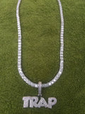 14k Ice out Gold filled 20inch Tennis and Charm