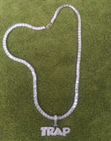 14k Ice out Gold filled 20inch Tennis and Charm