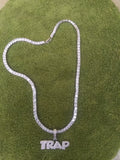 14k Ice out Gold filled 20inch Tennis and Charm
