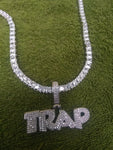 14k Ice out Gold filled 20inch Tennis and Charm