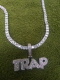 14k Ice out Gold filled 20inch Tennis and Charm
