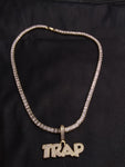 14k Ice out Gold filled 20inch Tennis and Charm
