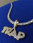14k Ice out Gold filled 20inch Tennis and Charm