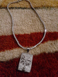 14k Ice out White Gold filled 20inch Tennis and Charm