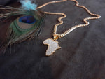 14k 6mm Gold Plated Cuban link Chain and Pendant
