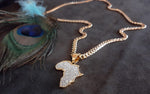 14k 6mm Gold Plated Cuban link Chain and Pendant
